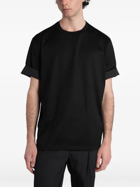 Low Brand pinstripe-cuff T-shirt