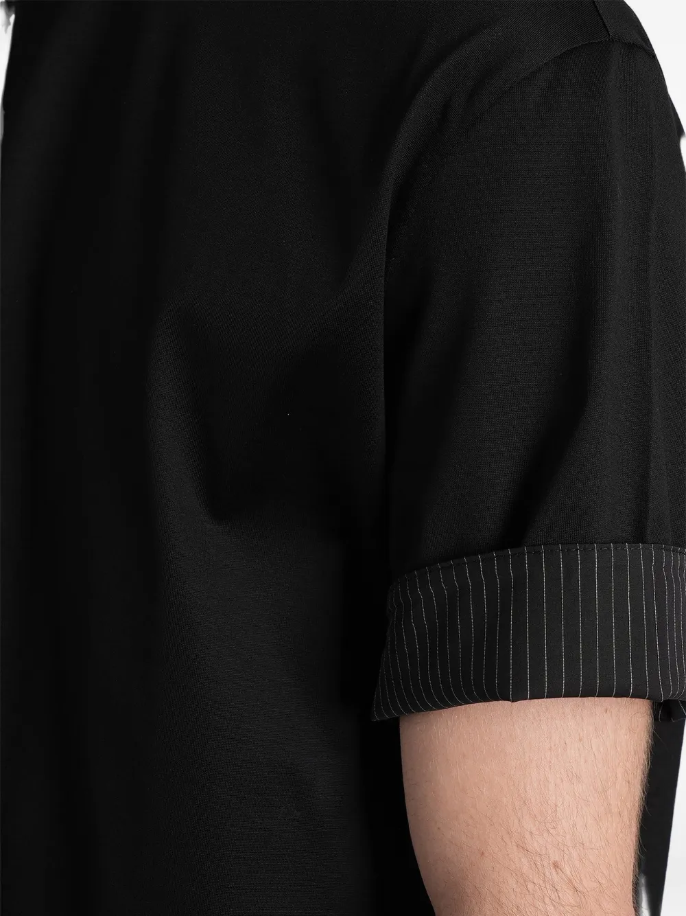 Low Brand T-shirt met krijtstreep Zwart