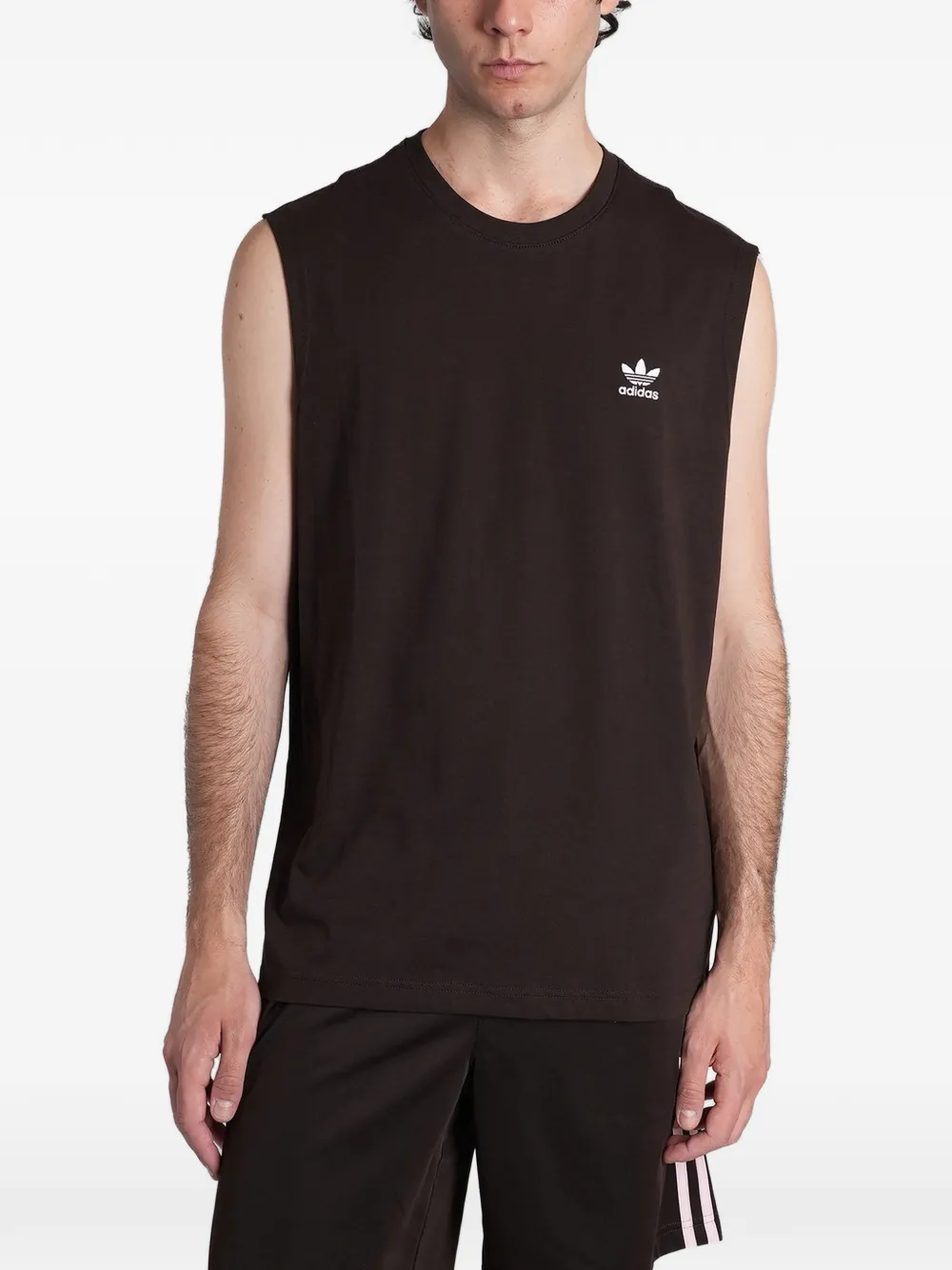 adidas trefoil-embroidered tank top - Braun