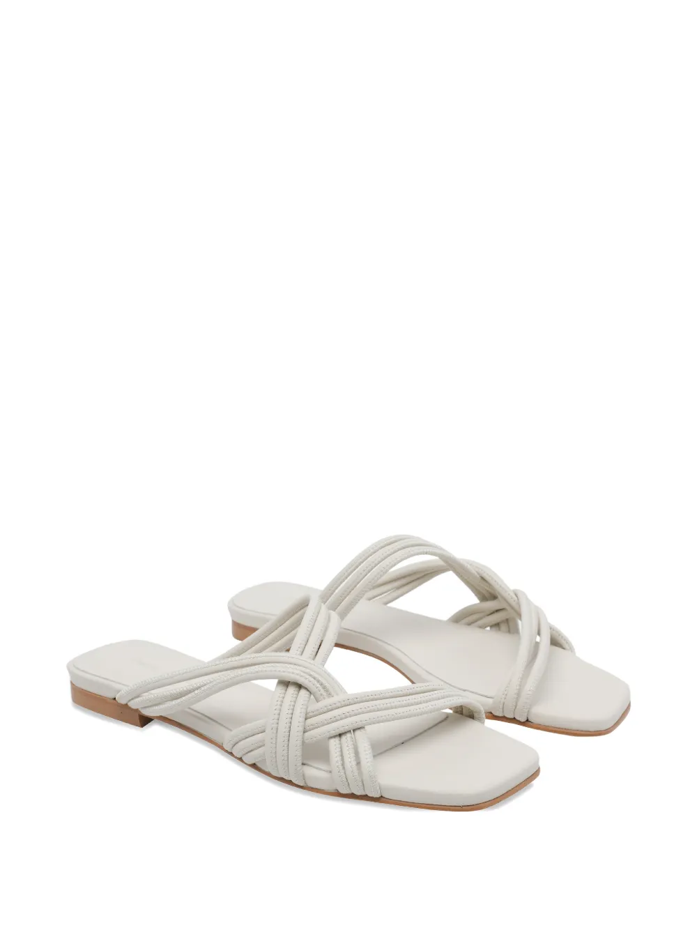ANGEL ALARCON Sandalen met vierkante neus en bandje Beige