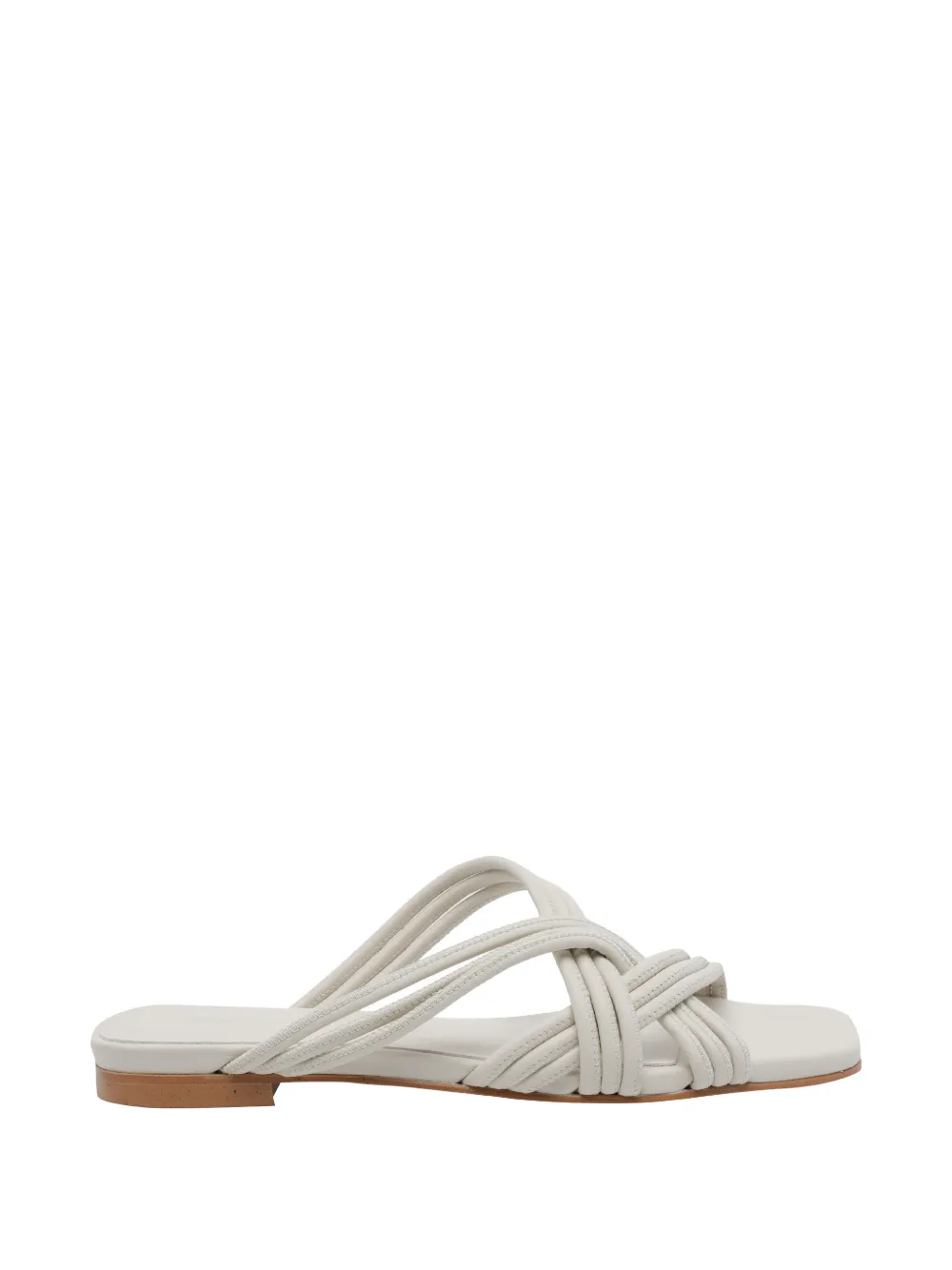 ANGEL ALARCON strap square-toe sandals - Toni neutri