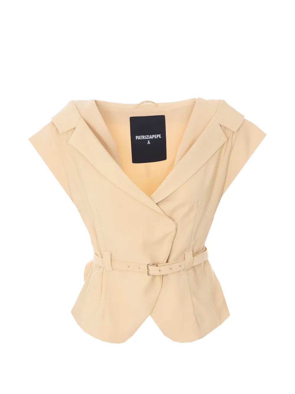 Patrizia Pepe belted sleeveless waistcoat - Toni neutri