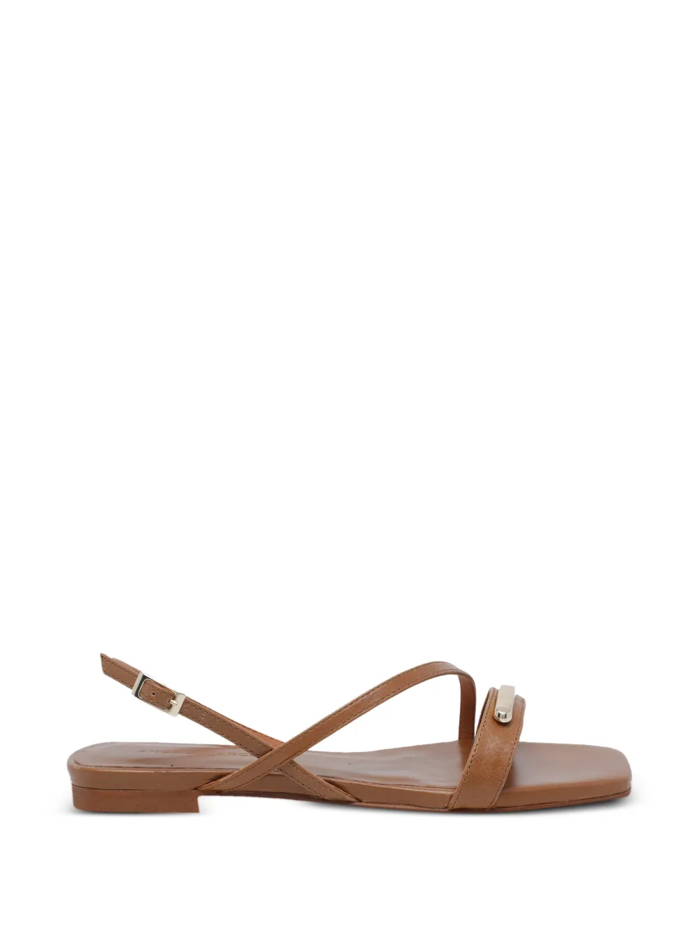 ANGEL ALARCON Greta square-toe sandals - Marrone