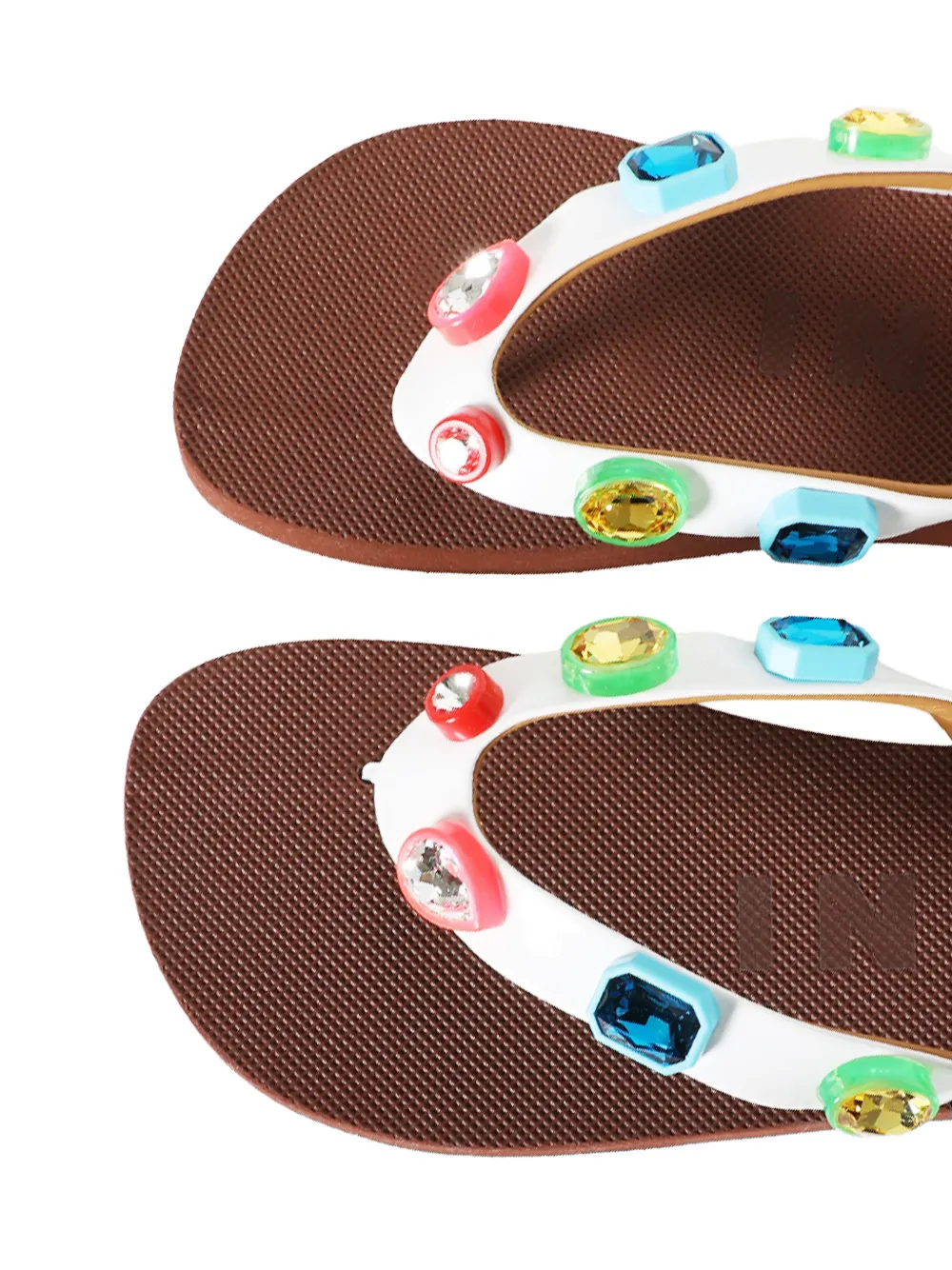 Marni crystal-embellished sandals Wit