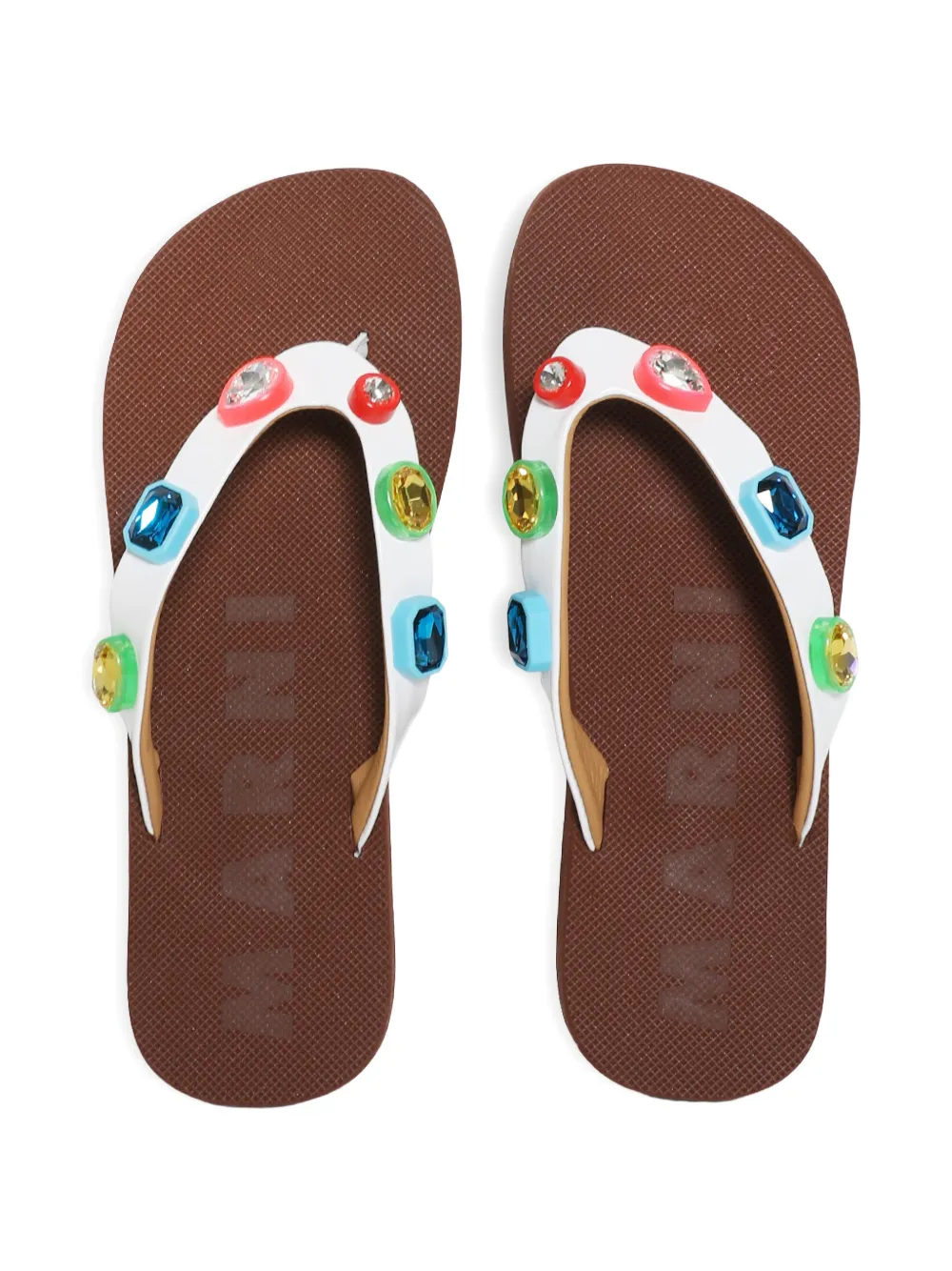 Marni crystal-embellished sandals Wit