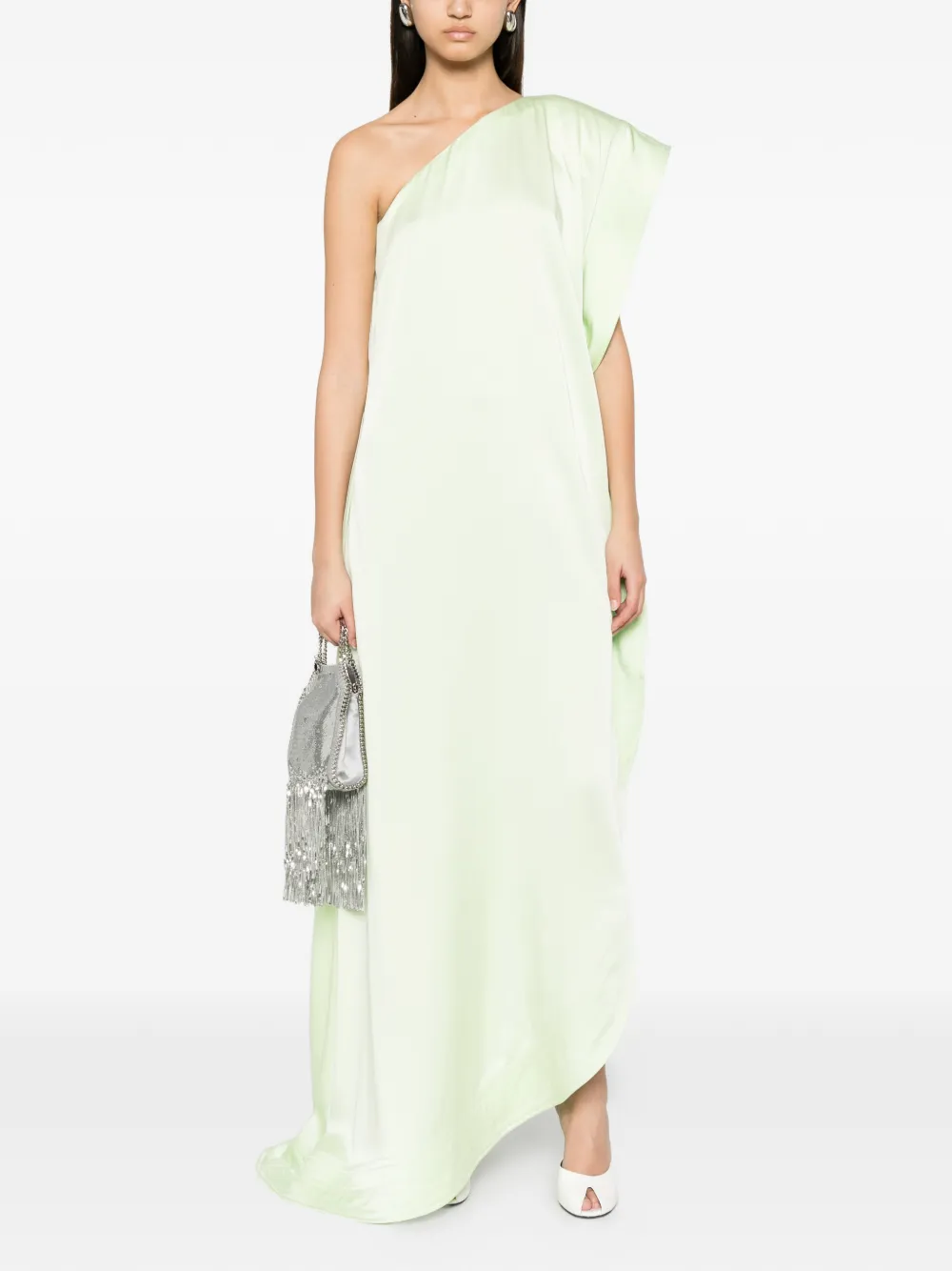 Stella McCartney Asymmetrische maxi-jurk Groen