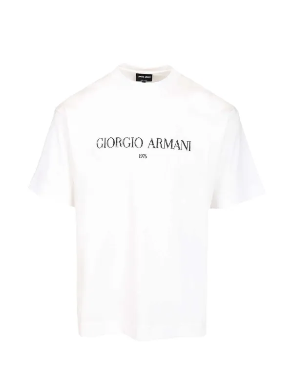 【新品未使用】タグ付き。ジョルジオアルマーニのTシャツ Giorgio Armani ロゴ Tシャツ | ホワイト | FARFETCH JP