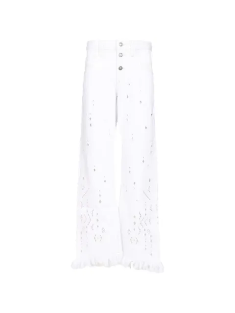 ISABEL MARANT broderie anglaise frayed trousers