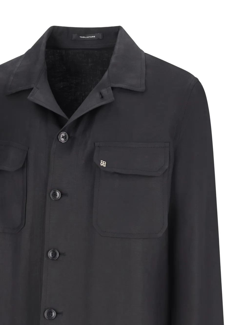 Tagliatore button-up shirt jacket Zwart