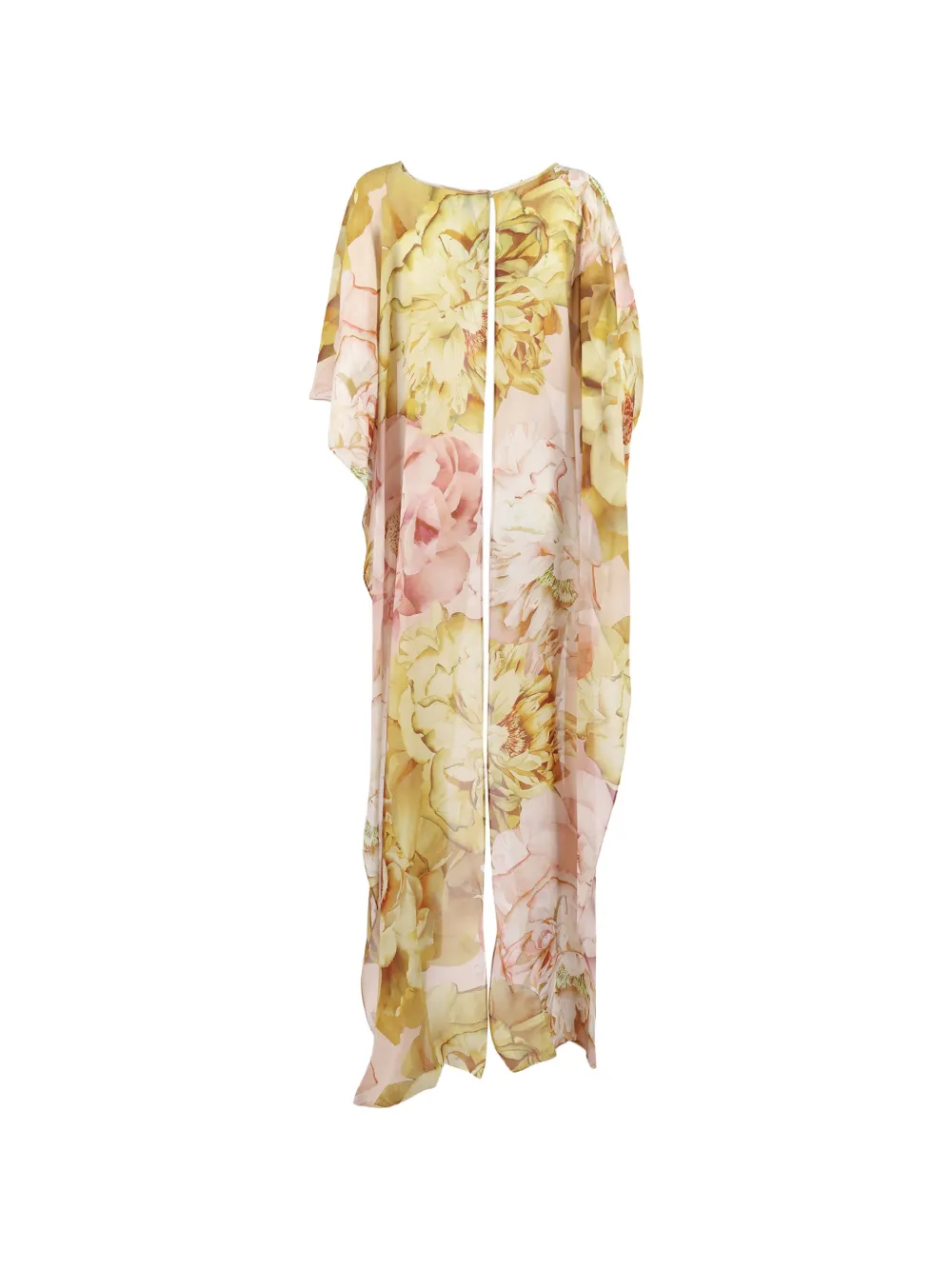 Clips floral-print longline jacket - Verde