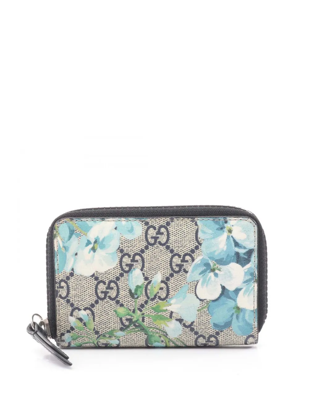 Gucci Pre-Owned 2016-2026 GUCCI GG Blooms purse 546354 canvas PVC Beige Blue Green Used Women coin pouch - Toni neutri