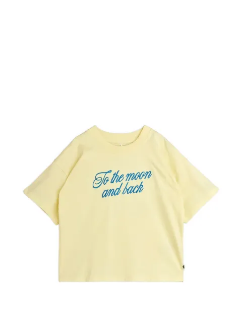 Mini Rodini slogan-embroidered T-shirt
