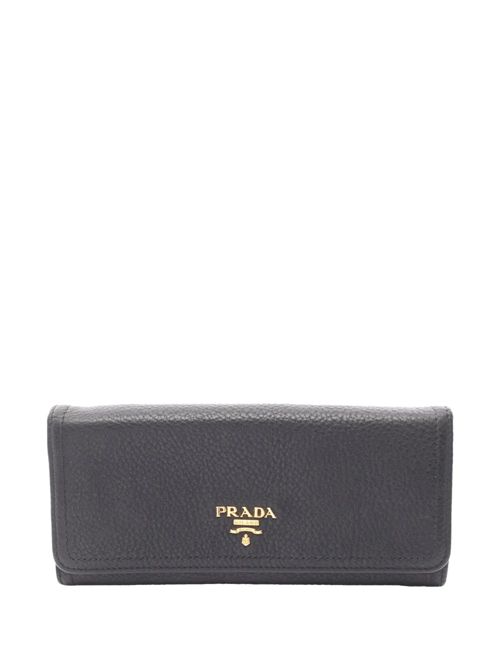 Prada Pre-Owned 2010-2026 Vitello Daino Wallet long wallets - Nero