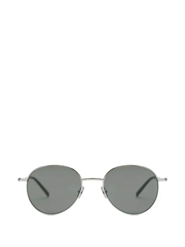 Saint Laurent Round-frame Sunglasses in Silver