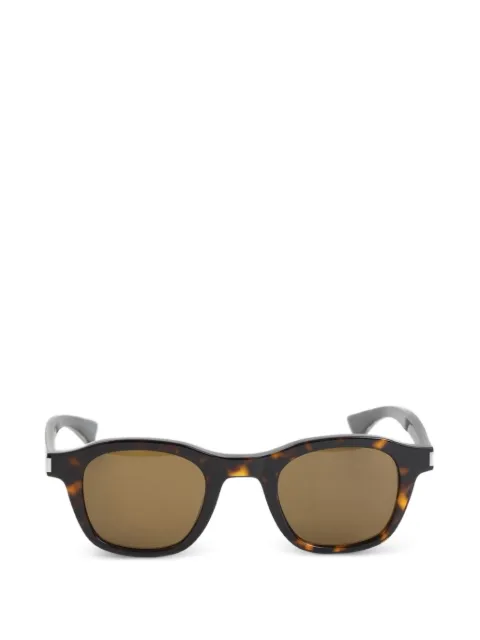 Saint Laurent Eckige Sonnenbrille in Schildpattoptik