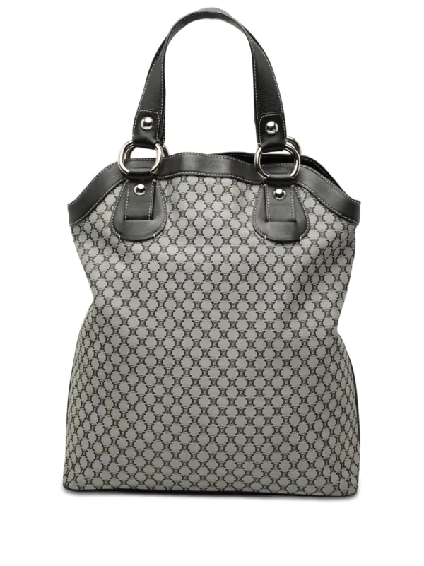 Celine Pre-owned 20th Century Macadam Canvas Tote Bag in Grey