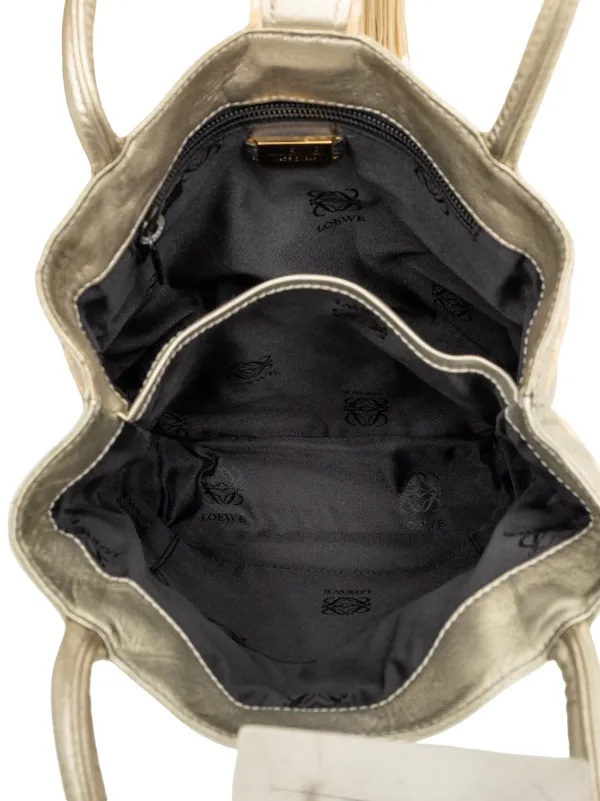 Loewe Pre-Owned 2000-2010 メタリックレザー フリンジ タッセル 