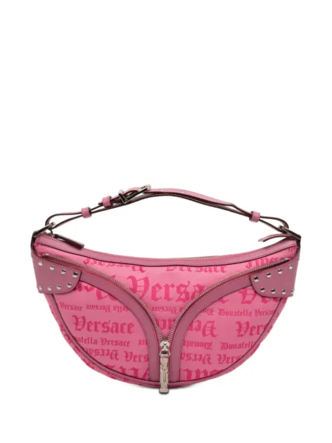 Versace Pre-Owned 2000-2026 Canvas Gothic Logo Repeat handbag