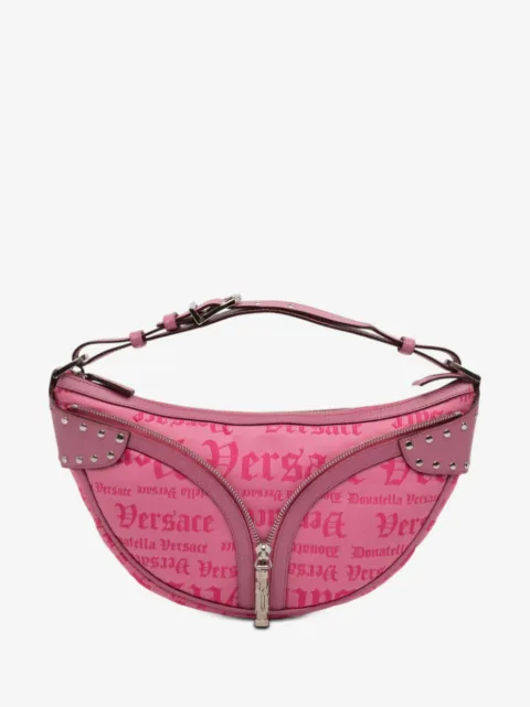 Versace Pre-Owned 2000-2026 Canvas Gothic Logo Repeat handbag