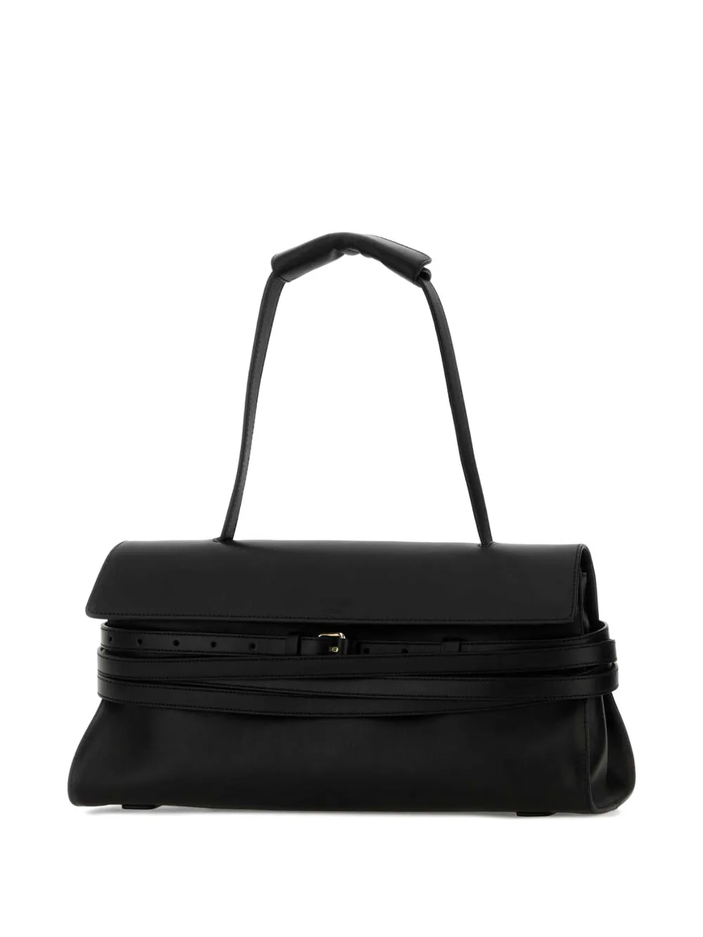 Moschino Tie Me leren shopper Zwart
