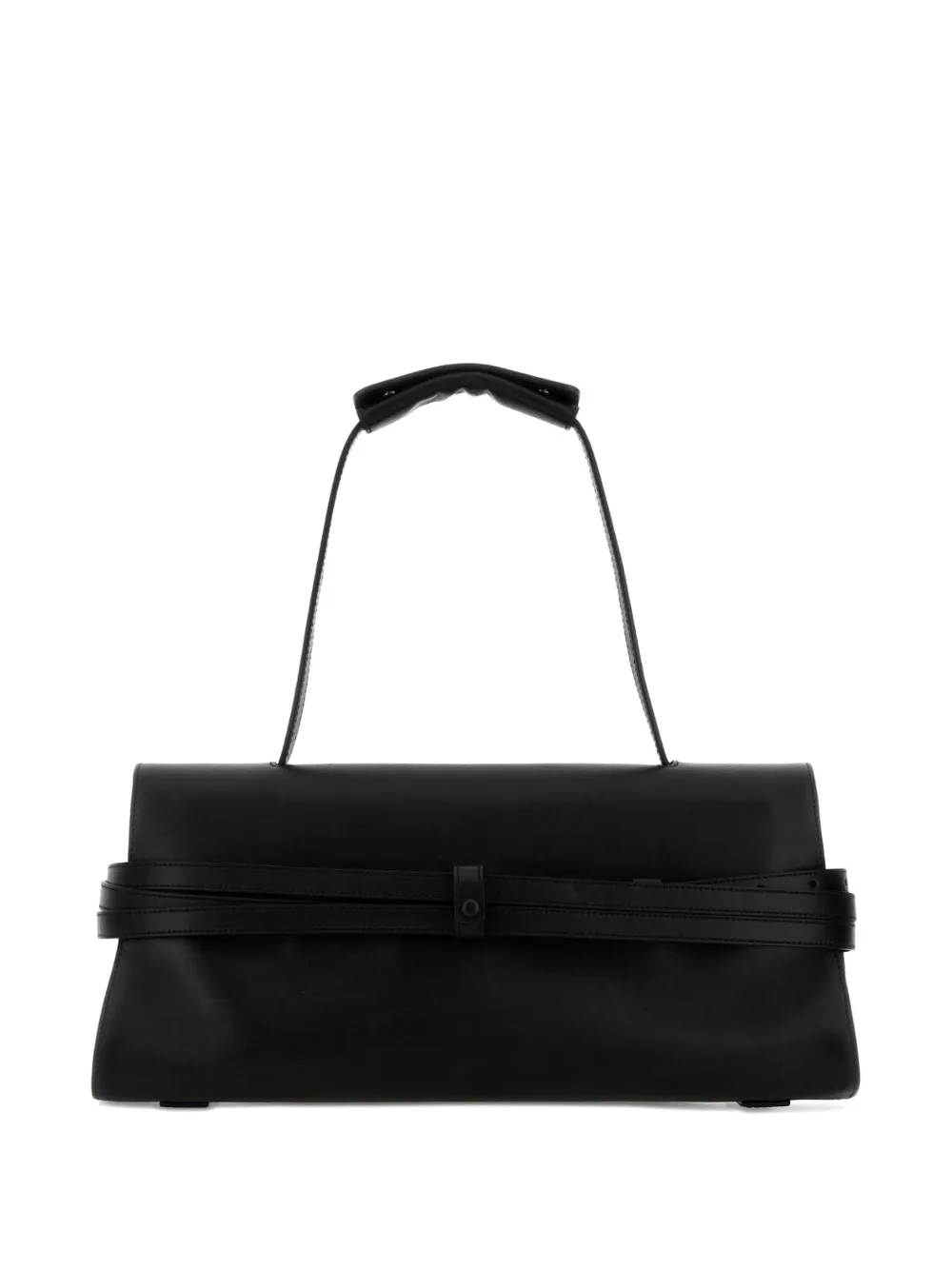 Moschino Tie Me leren shopper Zwart