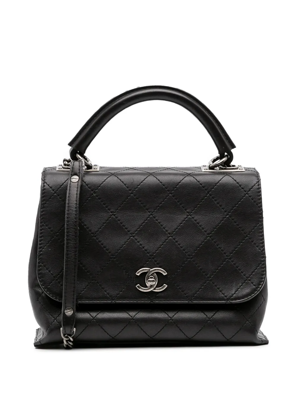CHANEL Pre-Owned 2016-2017 Stitched Calfskin Urban Luxury Top Handle Bag satchel - Nero