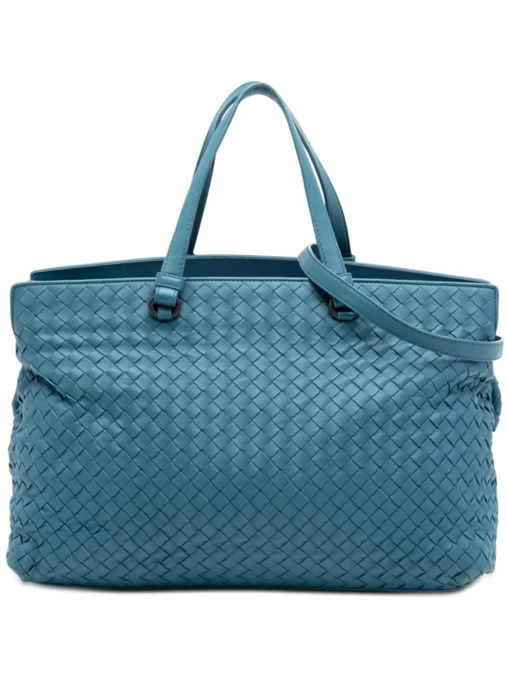 Bottega Veneta Pre-Owned 2012-2026 Nappa Intrecciato Accordion satchel - Blu