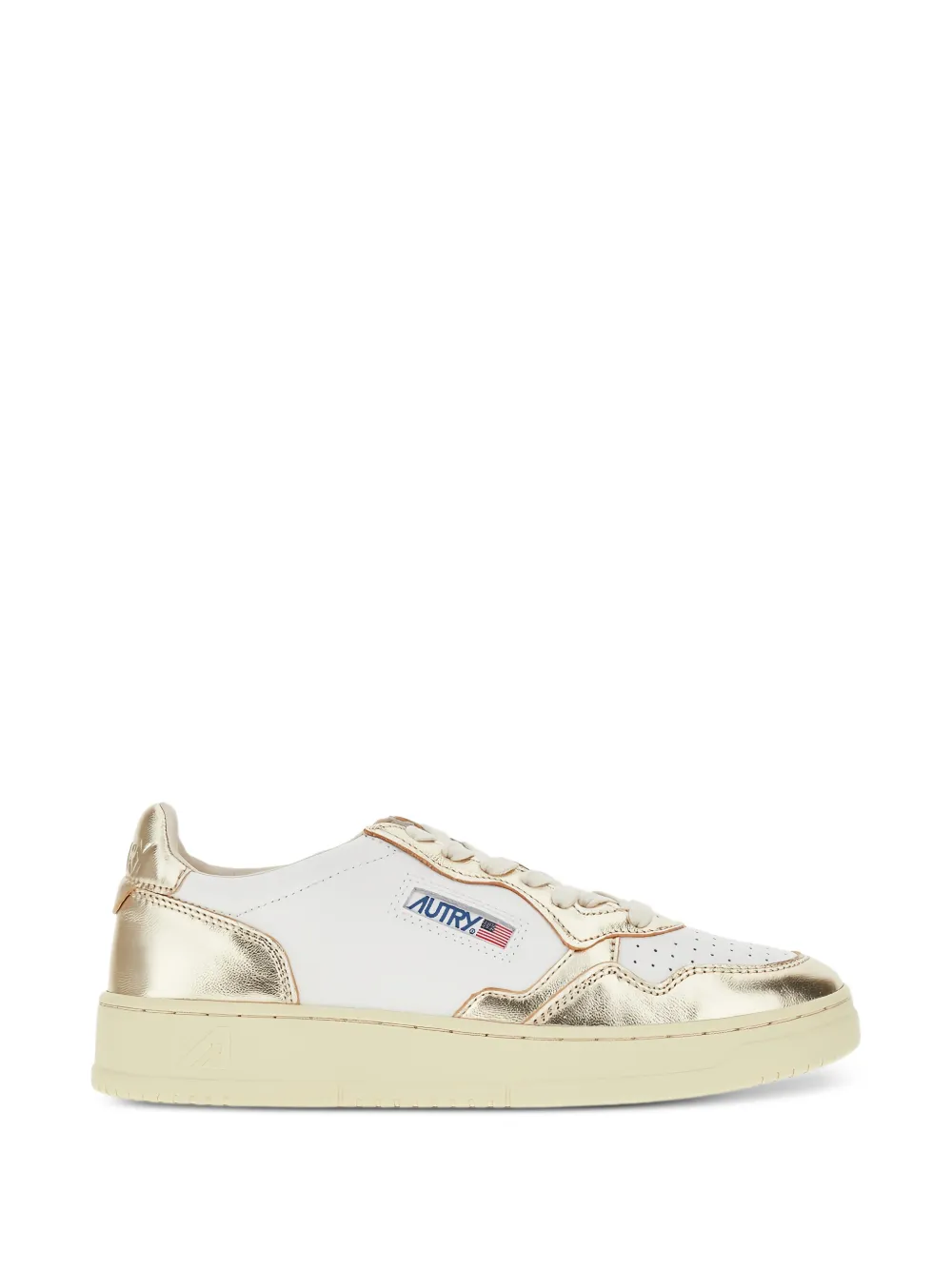 Autry Medalist Low sneakers met metallic vlakken Wit