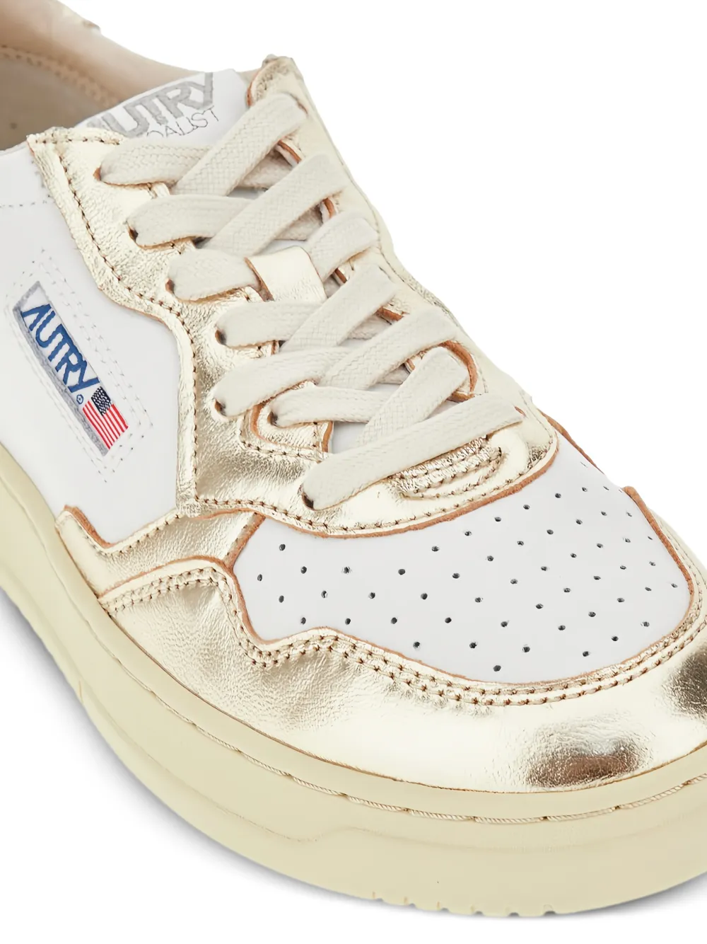Autry Medalist Low sneakers met metallic vlakken Wit