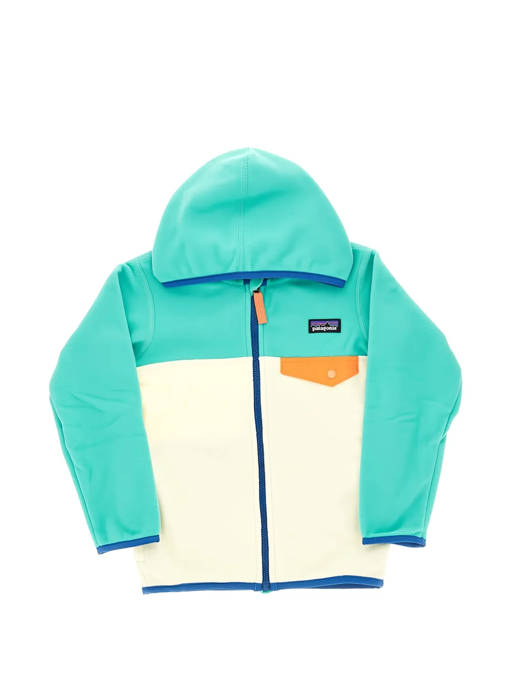 Patagonia colour-block fleece hoodie - Verde