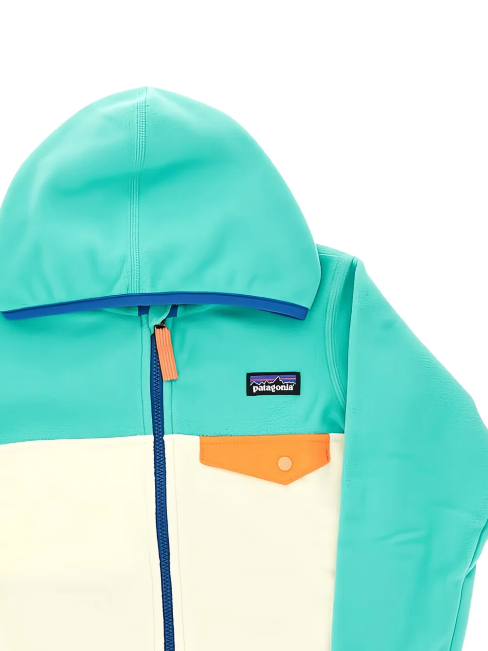 Patagonia Hoodie met colourblocking Groen
