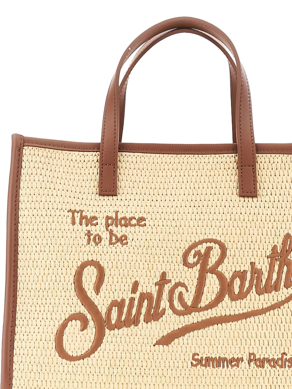 MC2 Saint Barth Vivian medium shopper met borduurwerk Beige