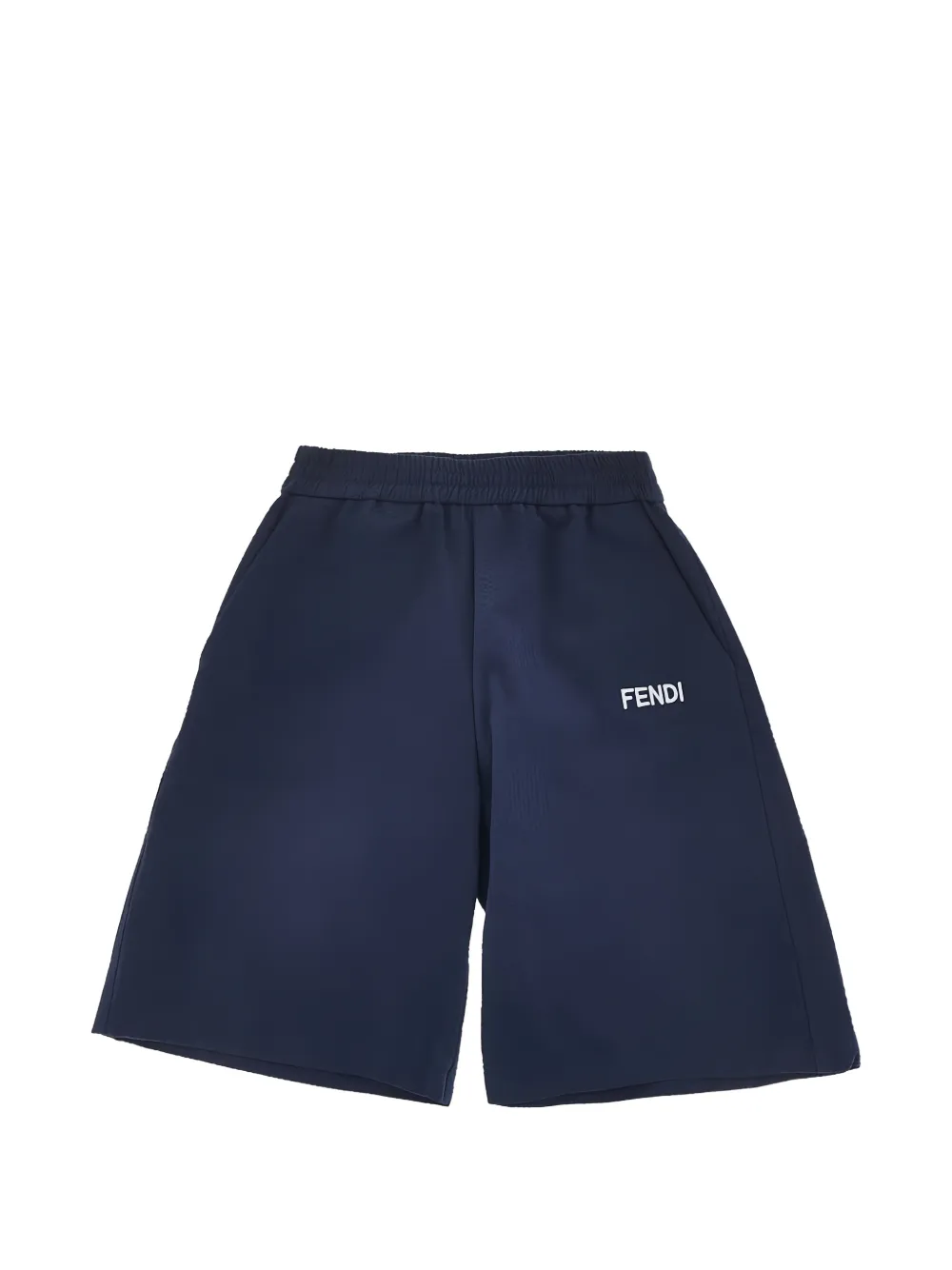 Fendi Kids mesh-texture bermuda shorts - Blu