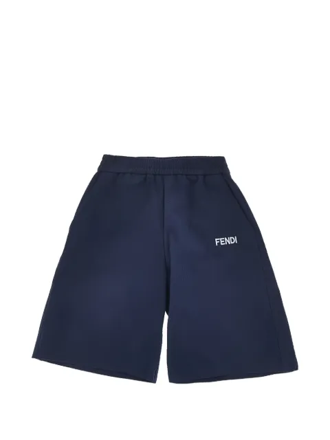 Fendi Kids mesh-texture bermuda shorts