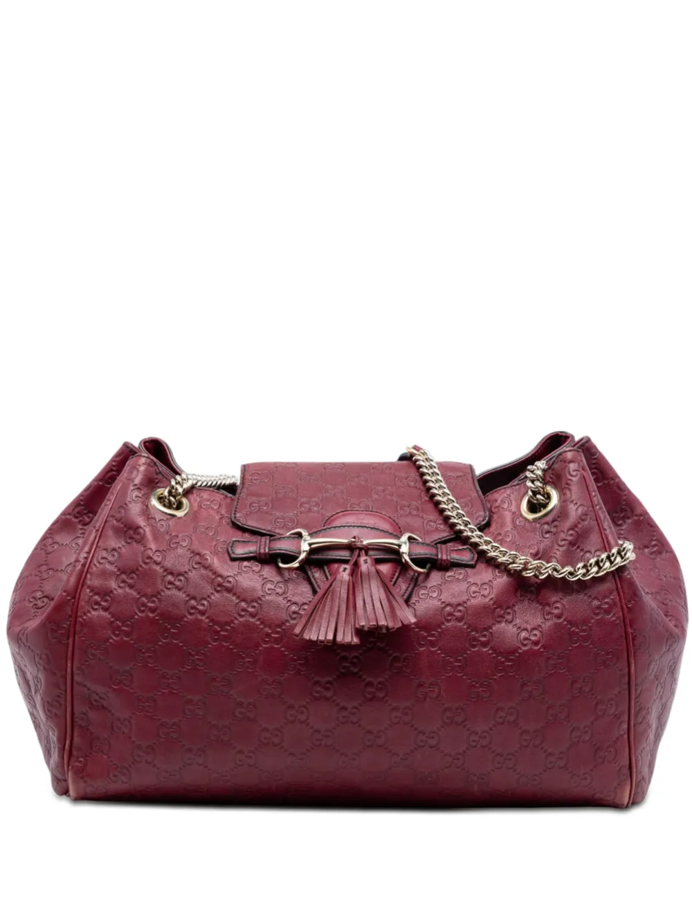 Gucci Pre-Owned 2000-2015 Large Guccissima Emily Chain shoulder bag - Rosso