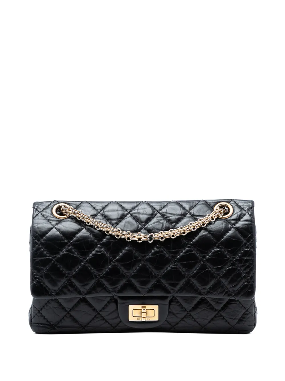 CHANEL Pre-Owned Borsa a spalla Reissue 2.55 Double Flap 225 matelassé 2018 - Nero