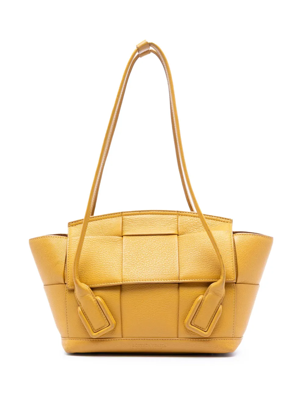 Bottega Veneta Pre-Owned 2012-2025 Small Goatskin Maxi Intrecciato Arco satchel - Giallo