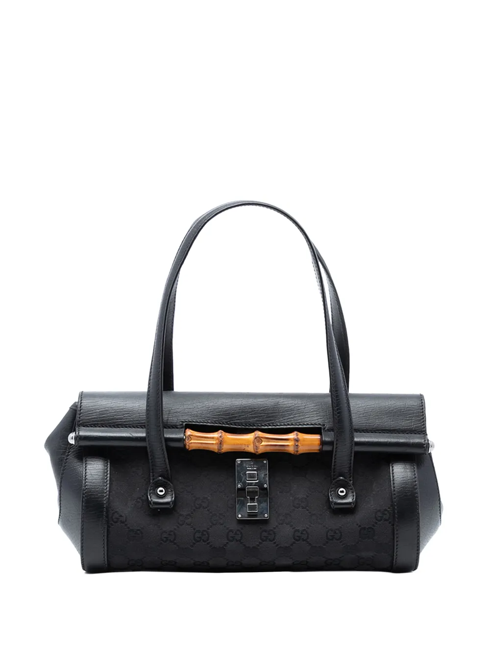 Gucci Pre-Owned 2000-2015 GG Canvas Bamboo Bullet shoulder bag - Nero