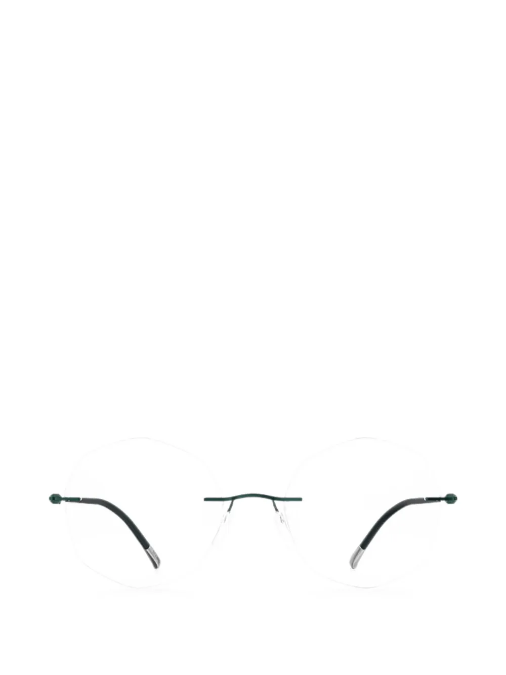 Silhouette rimless geometric-frame glasses - Verde