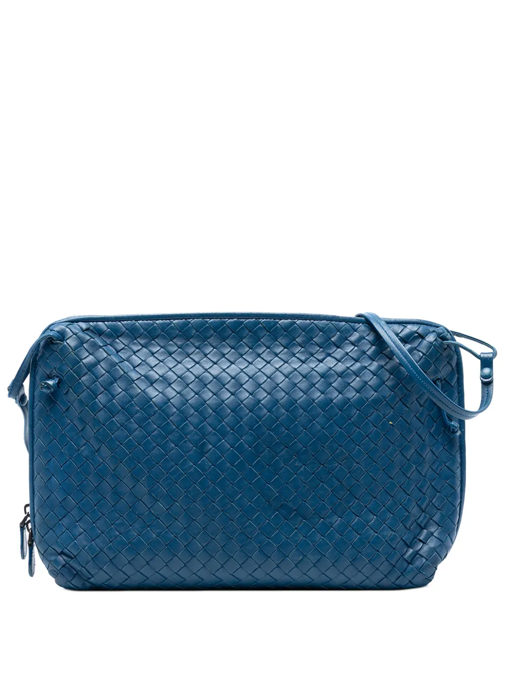Bottega Veneta Pre-Owned 2012-2025 Large Nappa Intrecciato Nodini crossbody bag - Blue