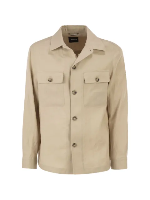 BOSS patch-pocket shirt jacket