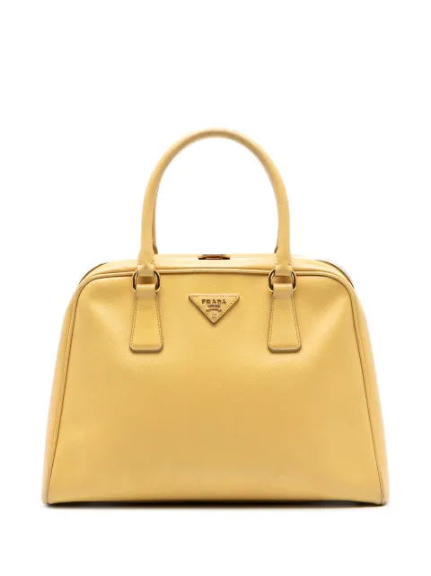 Prada Pre-Owned 2010-2026 Saffiano Lux Pyramid Frame satchel