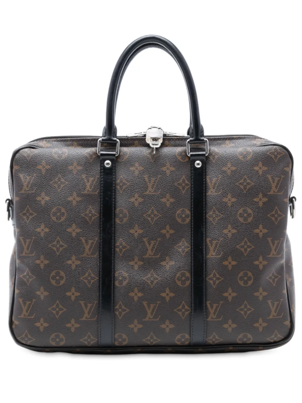 Louis Vuitton Pre-Owned 2017 Monogram Macassar Porte Documents Voyage business bag - Brown