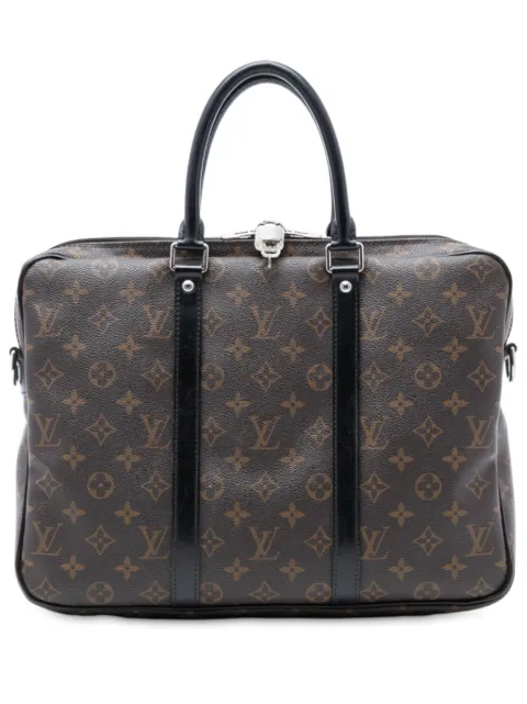 Louis Vuitton Pre-Owned 2017 Monogram Macassar Porte Documents Voyage business bag