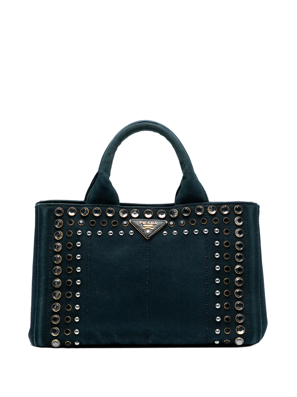 Prada Pre-Owned 2013-2025 Small Canvas Canapa Bijoux satchel - Blu