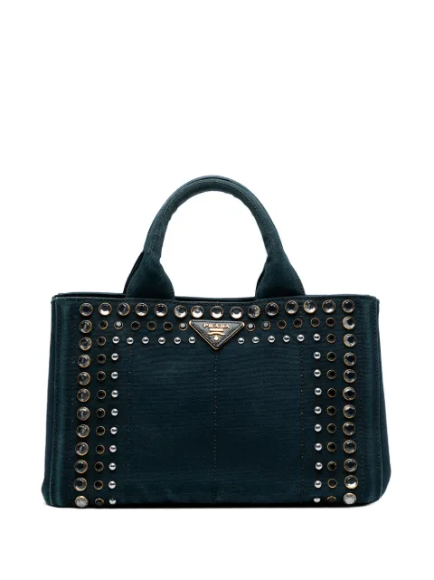 Prada Pre-Owned bolsa satchel Canapa Bijoux pequeña en lona 2013-2025