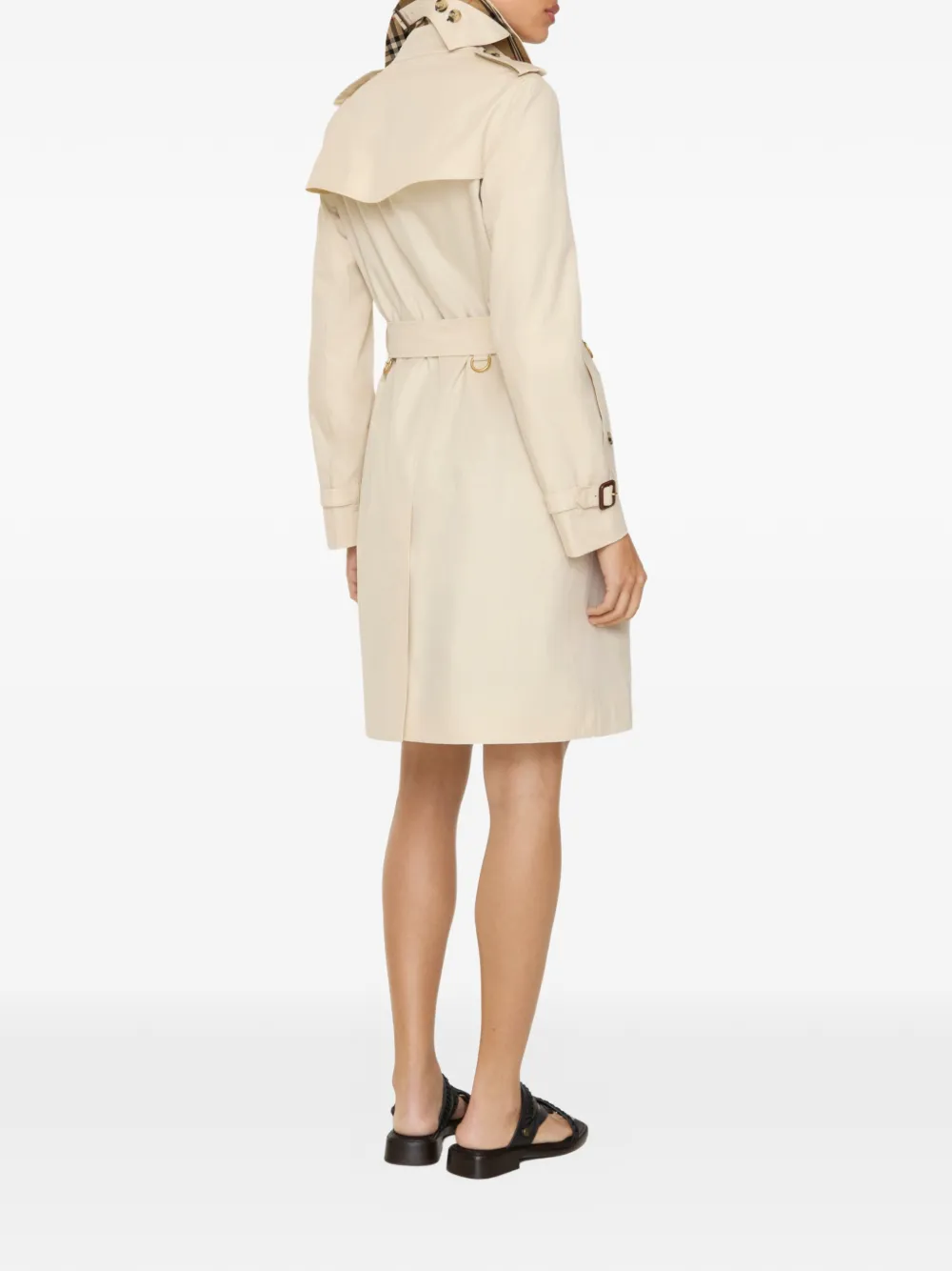 Burberry Trenchcoat met dubbele rij knopen Beige