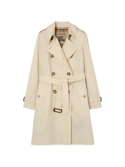 Burberry mid-length tropical gabardine Kensington trench coat