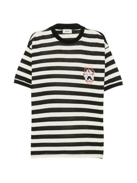 A Paper Kid striped graphic-print T-shirt