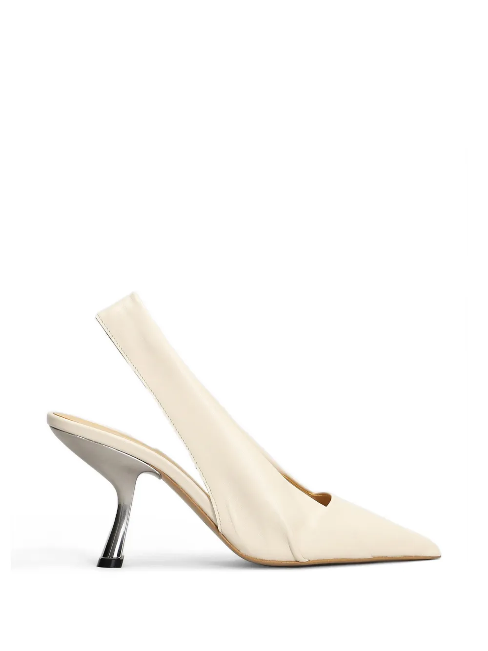 pointed-toe slingback pumps